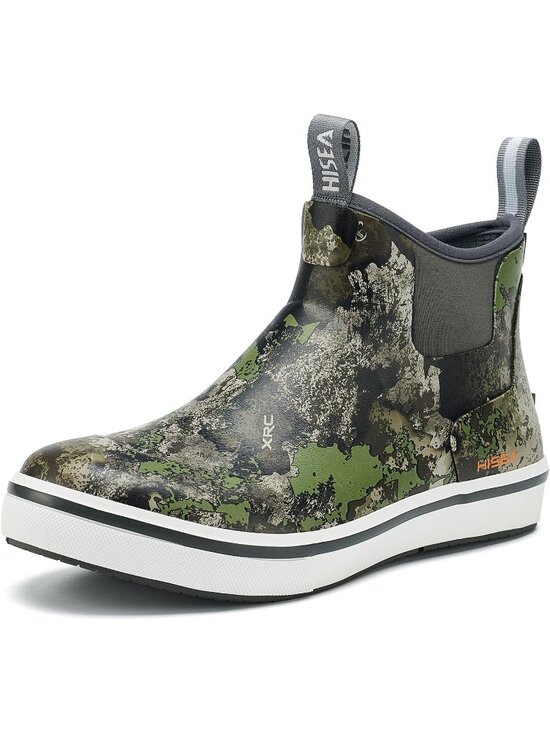 Other - Men's Green Camo Ankle Deck Waterproof Rubber Neoprene Fishing Rain Boots